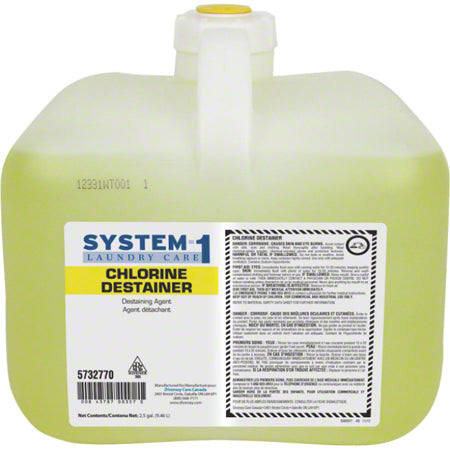 Diversey System-1 Chlorine Destainer - 1 X 9.46 L