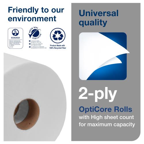 Tork Universal Bath Tissue Roll with OptiCore