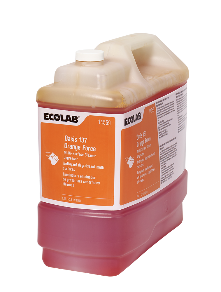 Ecolab Oasis 137 Orange Force Multi-Purpose Cleaner - 2.5 Gallon