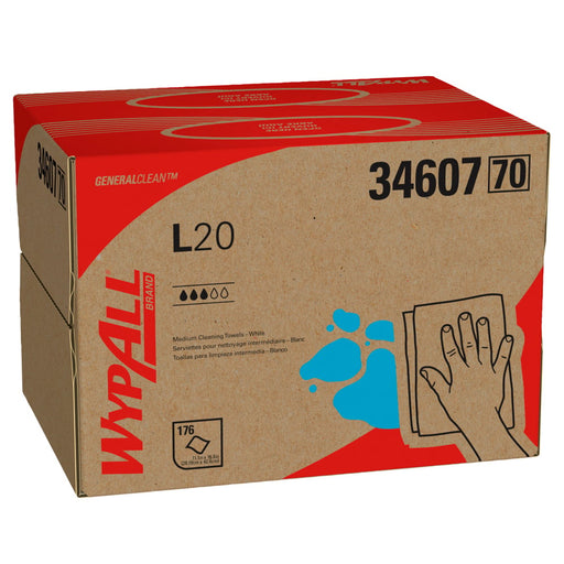Wypall General Clean L20 Medium Cleaning Cloths - 176 Sheets/Box