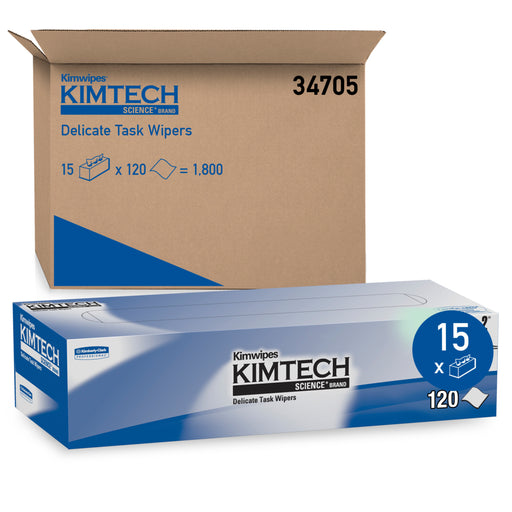 Kimwipes Delicate Task Kimtech Science Wipers White - 15 Boxes X 120 Sheets