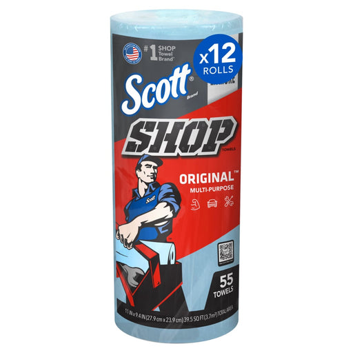 Scott Shop Towels - 12 Rolls X 55 Wipes