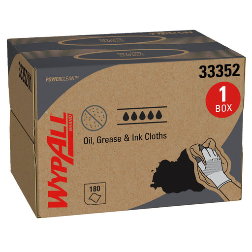 Wypall Oil, Grease & Ink Cloths - 180 Sheet/Box