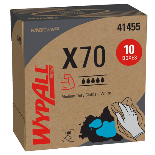 Wypall Power Clean X70 Medium Duty Cloths - 10 X 100 WIpes