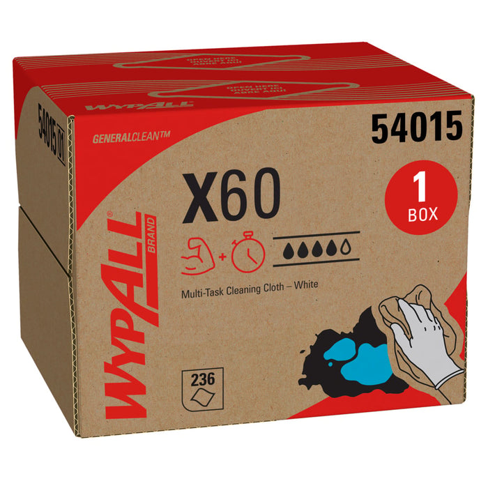 Wypall X60 General Multi Task Cleaning Cloths - 236 Sheets/Box