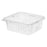 64 oz Clear PET Clamshell Container (8.75 × 7.87 × 3.12 in) – 150/Case