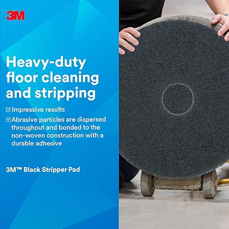 3M High Productivity Black Stripping Pads - 7300