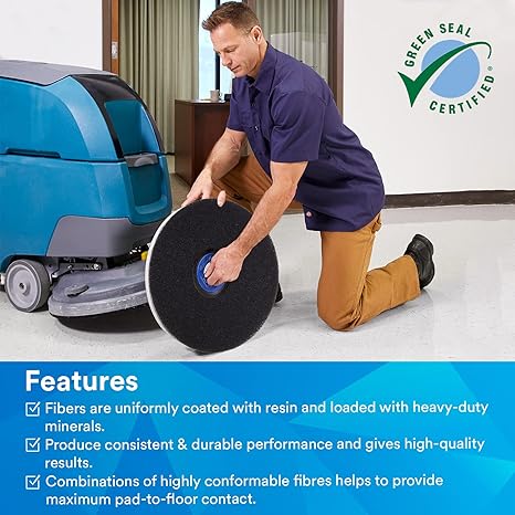 3M High Productivity Black Stripping Pads - 7300