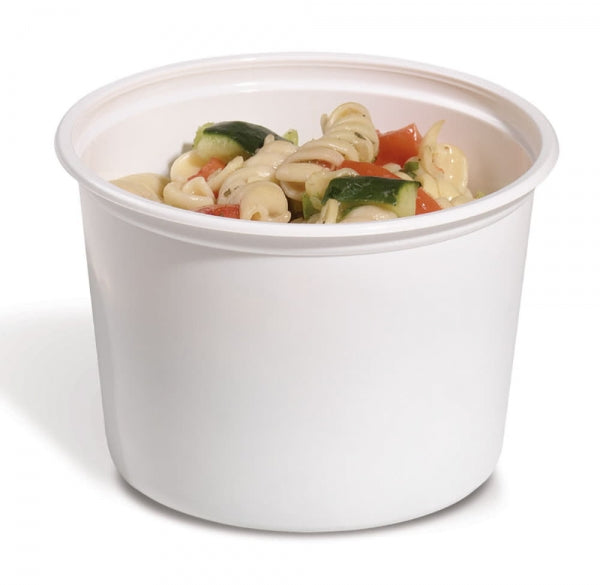 Plastipak 16 oz White Deli Container – 500/Case