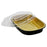 22 oz Aluminum Container with PET Dome Lid - Black/Gold