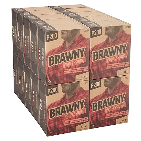 GP PRO Brawny Professional P200 Disposable Cleaning Towel - 5 Packs x 166 Sheets