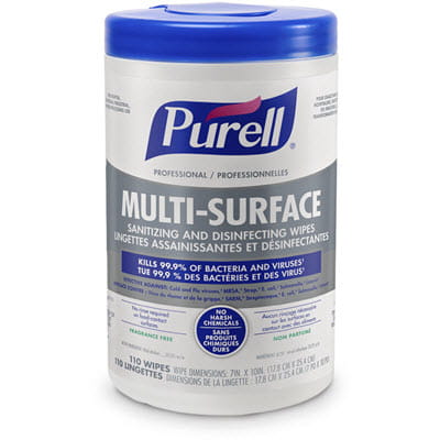 Purell Professional Multi-Surface Disinfecting and Sanitizing Wipes - 6 X 110 Sheets