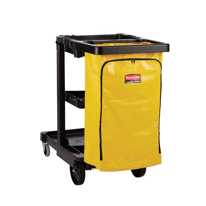 Rubbermaid Janitor Cleaning Cart with Zippered Vinyl Bag