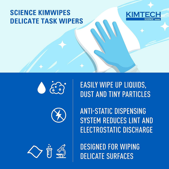 Kimtech Science Kimwipes Delicate Task Wipers - 15 Boxes X 140 Sheets