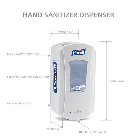 Purell LTX-12 Touch Free Dispenser - White