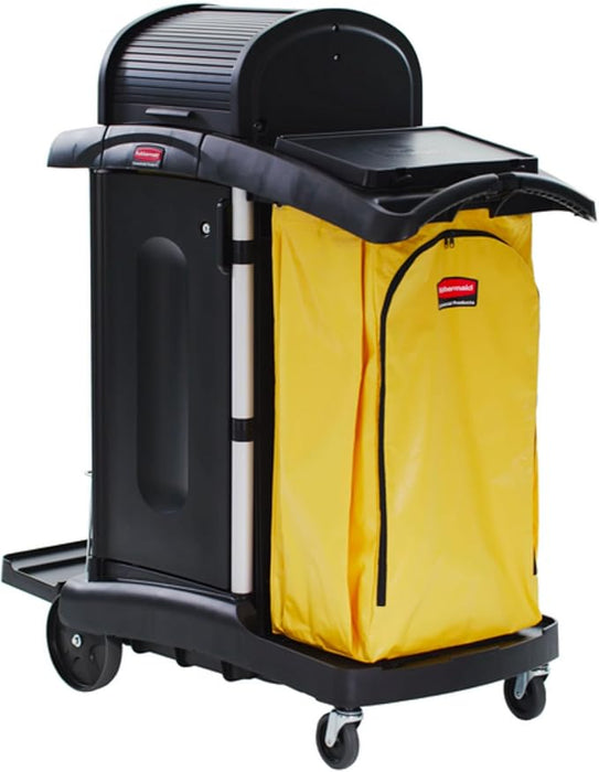 Rubbermaid High Security Janitor Cleaning Cart with Doors and Hood