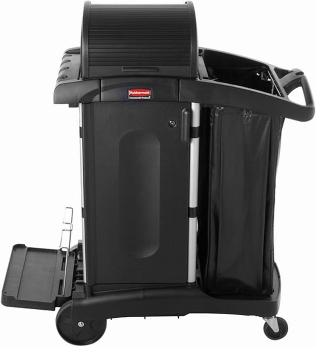 Rubbermaid High Security Janitor Cleaning Cart with Doors and Hood