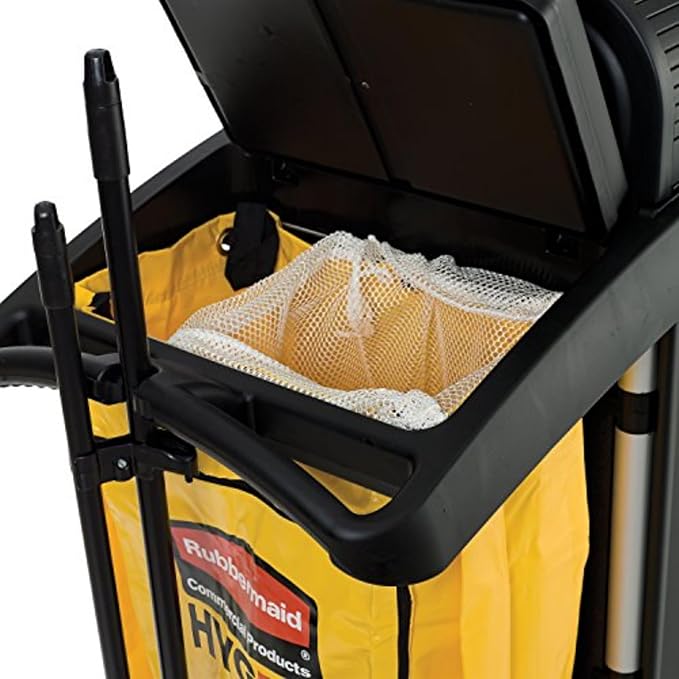 Rubbermaid High Security Janitor Cleaning Cart with Doors and Hood