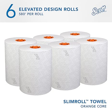 Scott Slim Roll Towel White - 47035