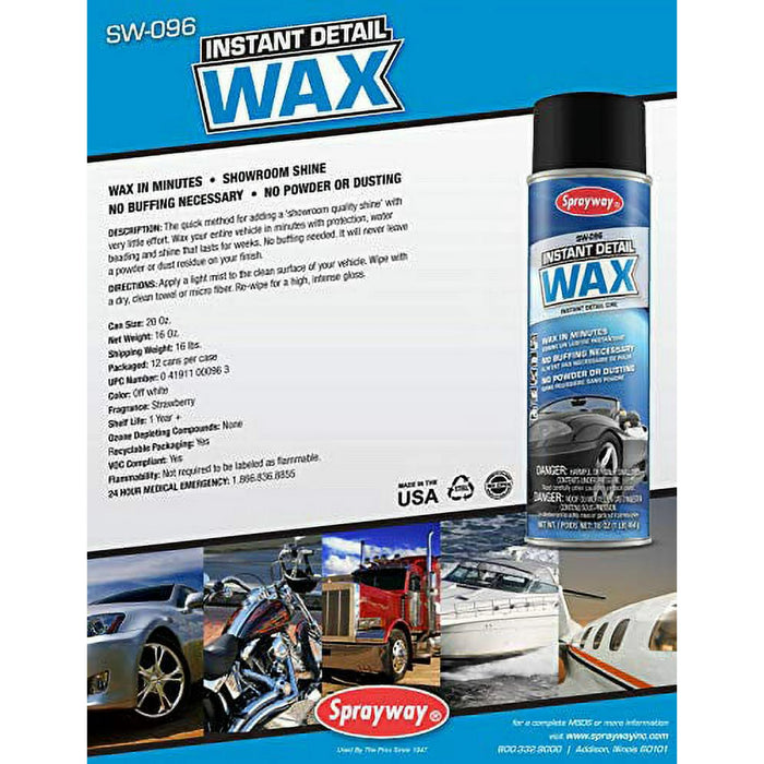 Sprayway Instant Detail Wax - 16 oz.