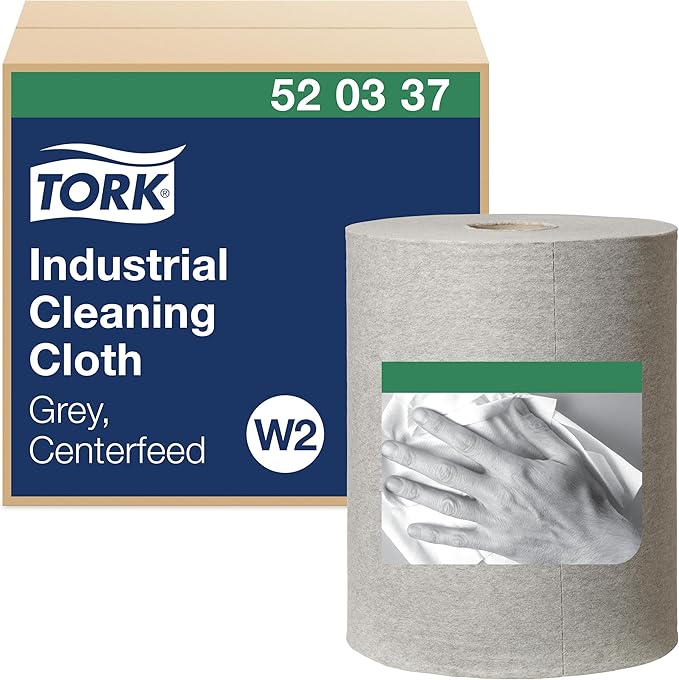 Tork Industrial Cleaning Wipers Centerfeed Gray - 1 Roll X 500 Sheets