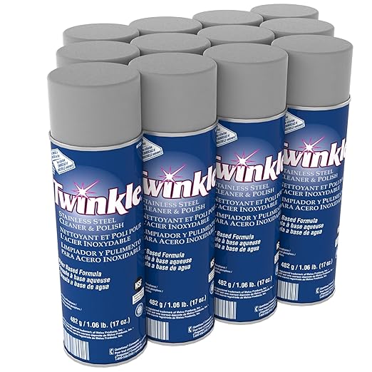 Twinkle Stainless Steel Cleaner & Polish - 12 X 481 Grams