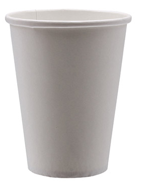 12 oz White Hot Drink Cups - 1000/Case