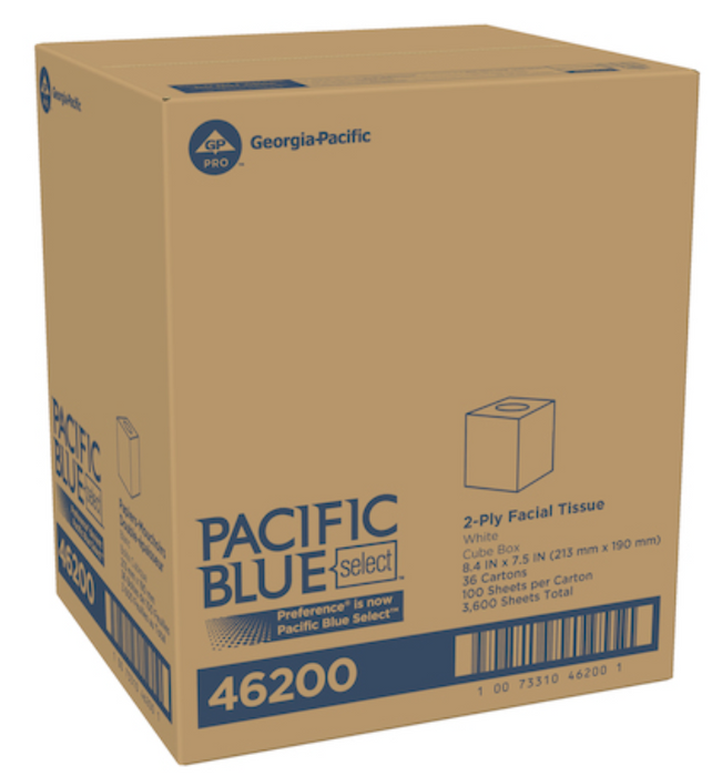 Georgia Pacific Pacific Blue Select Cube Facial Tissue - 46200