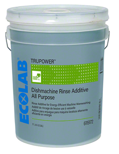Ecolab Trupower Rinse Additive All Purpose - 18.9 Litres Pail — Three Star