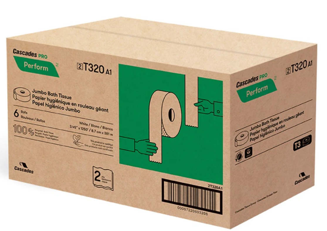 Cascades Pro Perform Jumbo Toilet Paper 1250' - T320