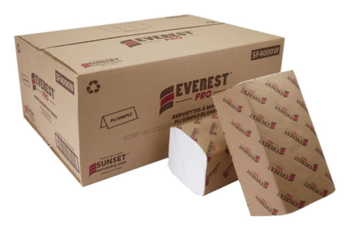 Everest Pro Singlefold Towel White - SF4000W