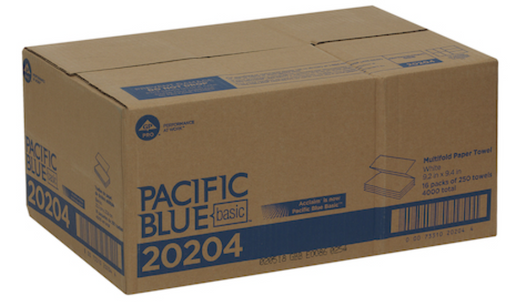 Georgia Pacific Blue Basic Multifold Paper Towel White - 20204