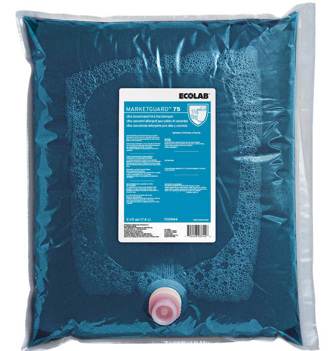 Ecolab Marketguard 75 Pot & Pan Detergent - 2 X 2 Gallon