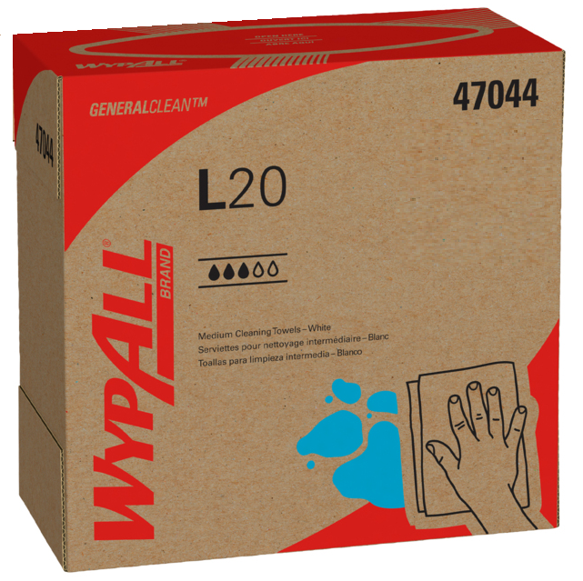 Wypall L20 Wipers 9.1" X 16.8" - 10 X 88 Wipers/Box
