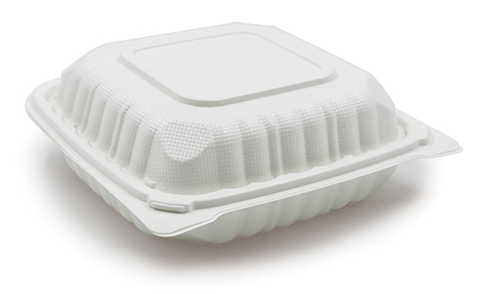 MFPP Plastic Take-Out Container 9" X 9" X 3" - 150/Case
