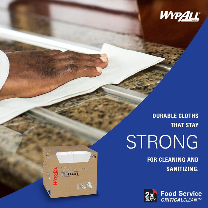05925 Wypall X70 Foodservice Wipers White - 300/Box