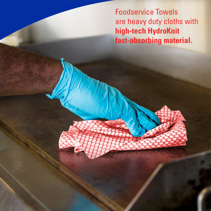 06354 Wypall X70 Foodservice Wipers White/Red - 300/Box