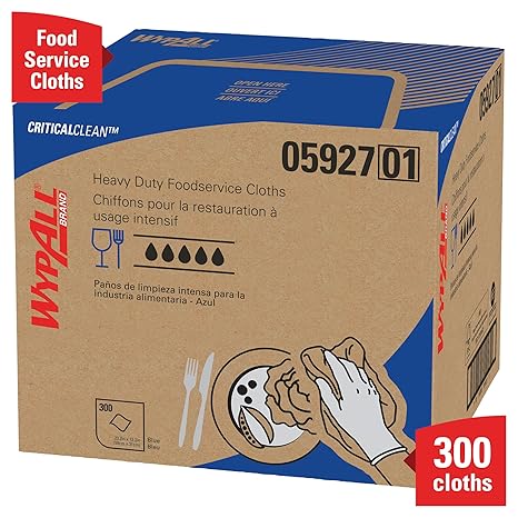 Wypall X70 Foodservice Wipers Blue - 300/Box