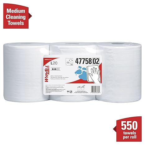 Wypall L20 Wipers - 3 Rolls X 550 Sheets