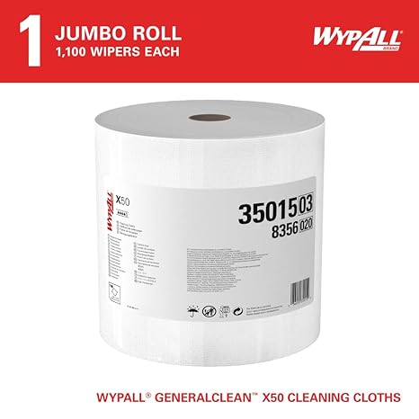 Wypall X50 Reusable Wipers - 1 Roll X 1100 Sheets