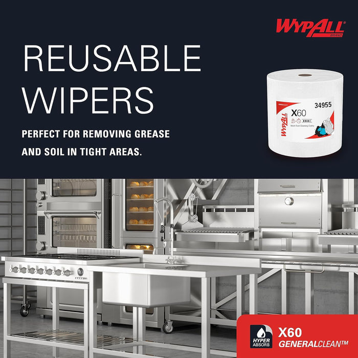Wypall X60 Reusable Cloths - 1 Roll X 1100 Sheets