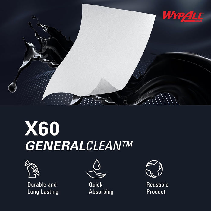 Wypall X60 Reusable Cloths - 1 Roll X 1100 Sheets