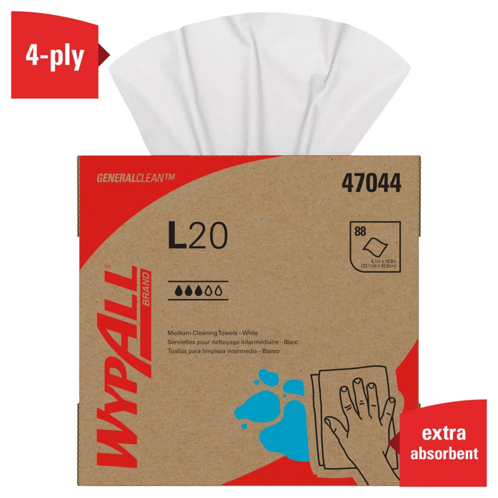 Wypall L20 Wipers 9.1" X 16.8" - 10 X 88 Wipers/Box