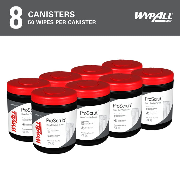 Wypall Waterless Cleaning Wipes - 8 X 50 Sheets