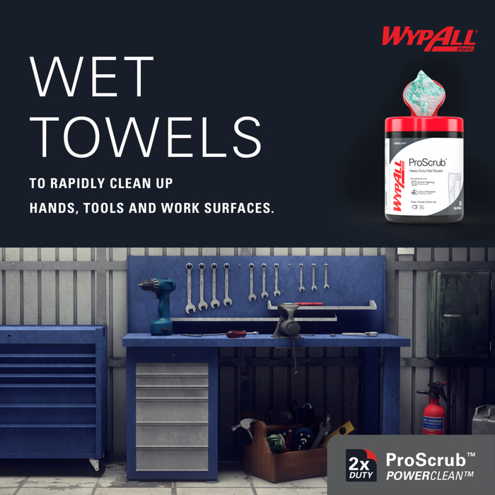 Wypall Waterless Cleaning Wipes - 8 X 50 Sheets