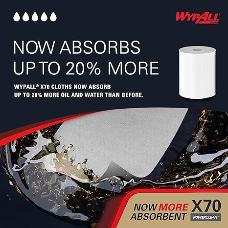 Wypall X70 Wipers - 3 Rolls X 275 Sheets