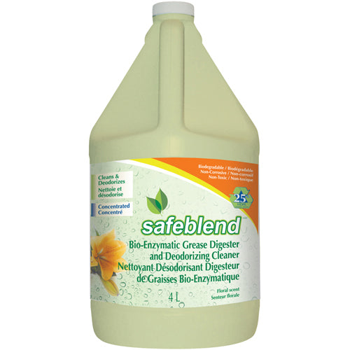 Safeblend Bioenzymatic Grease Digester & Deodorizing Cleaner - 4X4 L