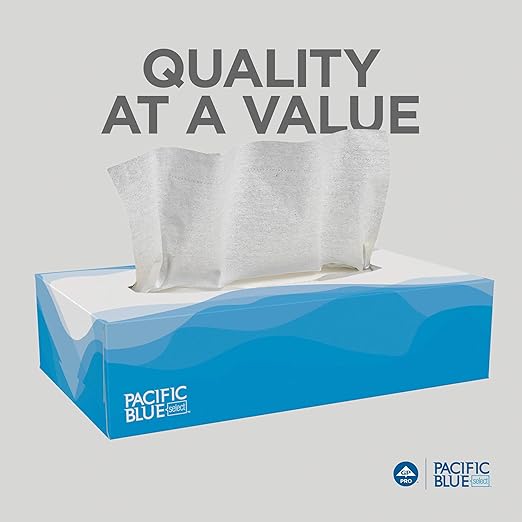 Georgia Pacific Pacific Blue Select Flat Box Facial Tissue - 48100