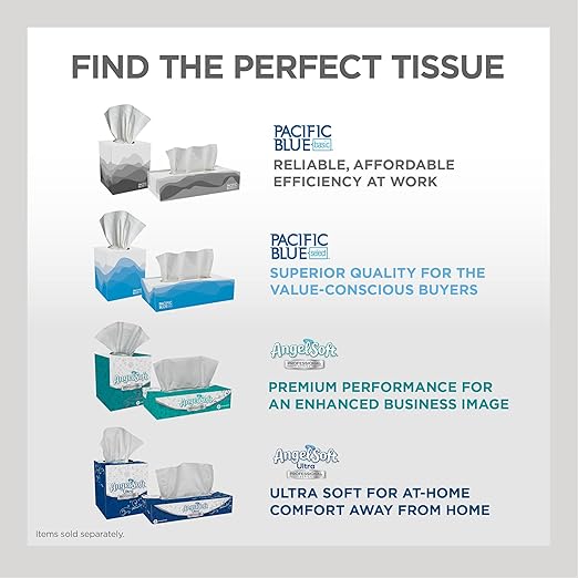 Georgia Pacific Pacific Blue Select Flat Box Facial Tissue - 48100