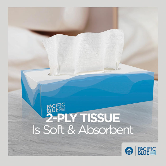 Georgia Pacific Pacific Blue Select Flat Box Facial Tissue - 48100
